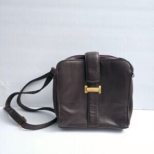 Jaclyn A. Smith Leather Crossbody Bag – Brown, Minimalist, Adjustable Strap, NOS